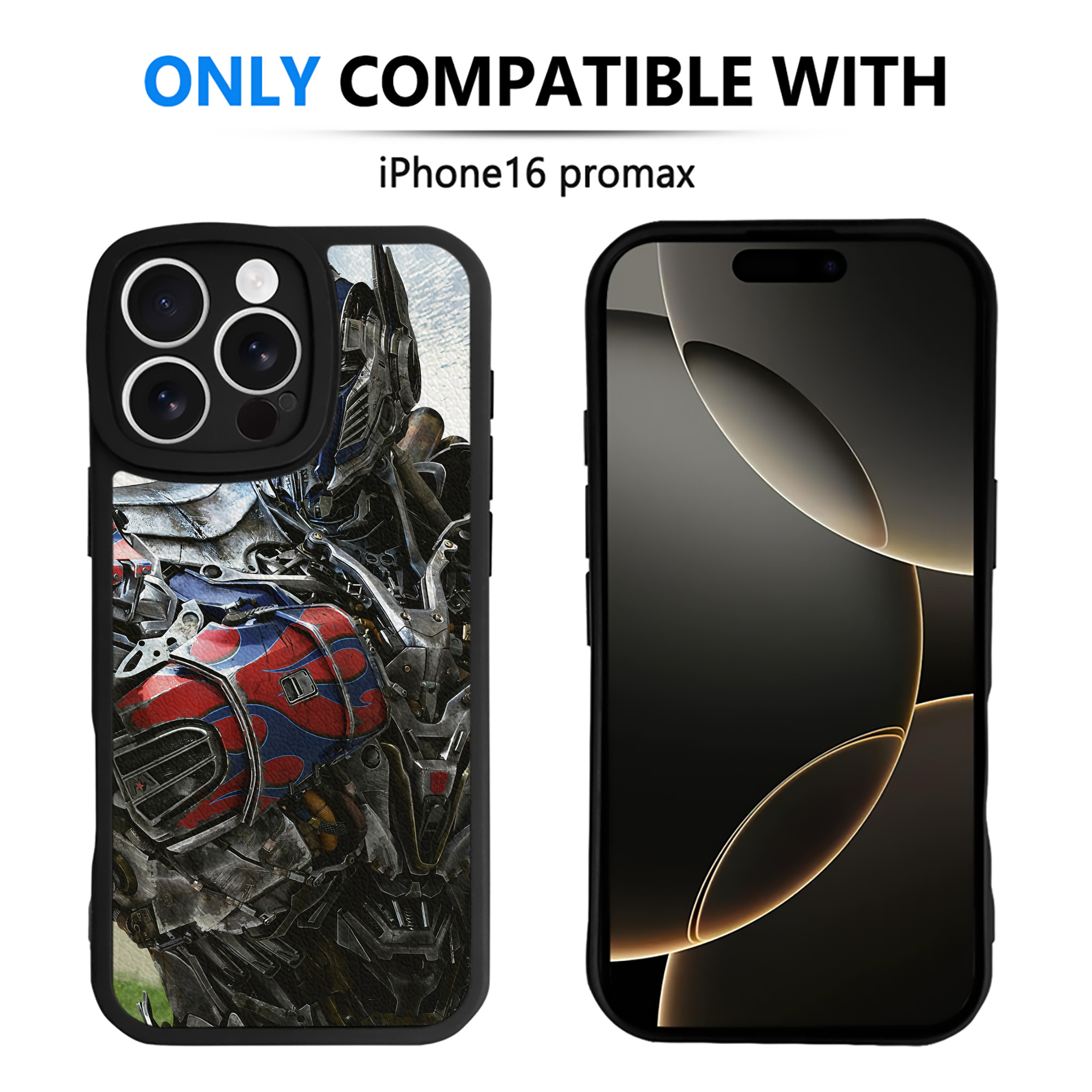 （画像用） Transformers トランスフォーマー 【iPhone 16シリーズ対応】シリコンスマホケース（レザー調） 材質：シリコン